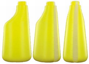 Fles 600 ml polyethyleen geel