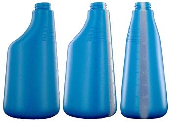 Fles 600 ml polyethyleen blauw